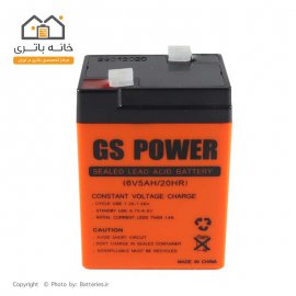 باتری سیلد اسید 6 ولت 5 آمپر جی اس پاور-GS power