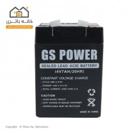 باتری سیلد اسید 4 ولت 7 آمپر جی اس پاور GS power