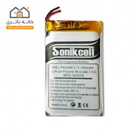 باتری لیتیوم پلیمر 3.7 ولت 1050 میلی‌آمپر -603448 سونیک سل( Sonikcell)