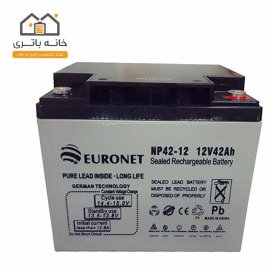 باتری خشک 12 ولت 42 آمپر یورونت (euronet)